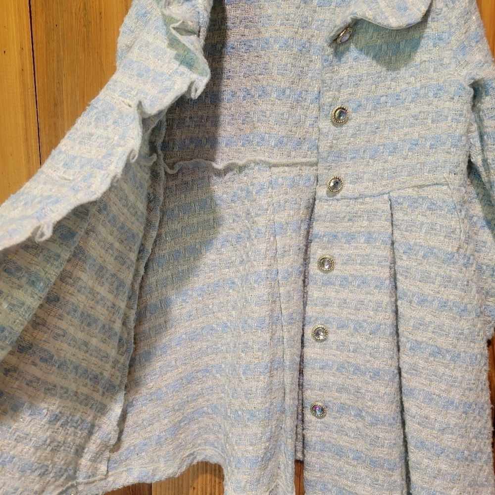 Kids Blue and Gray Coat - Picture 11 of 13